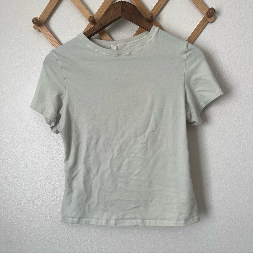 Skims Cotton Jersey Tee in Bone Size Large